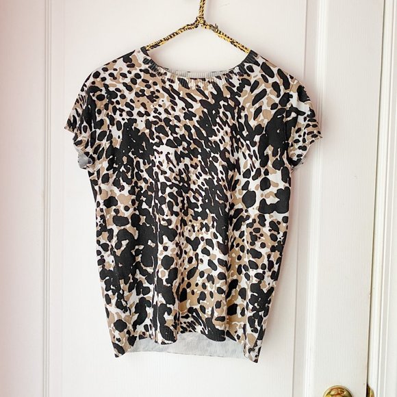 Calvin Klein Animal Print Top - Picture 1 of 3